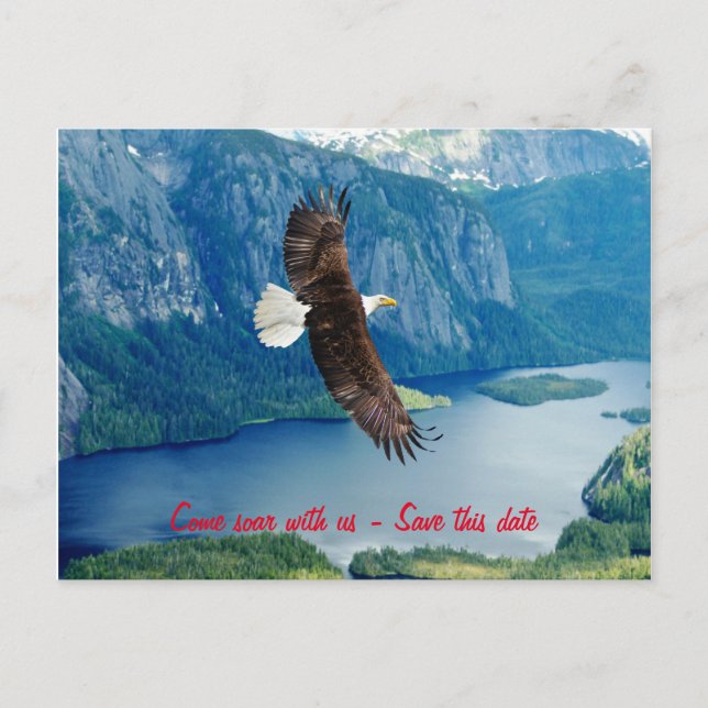Adler-Einladung Postkarte (Vorderseite)