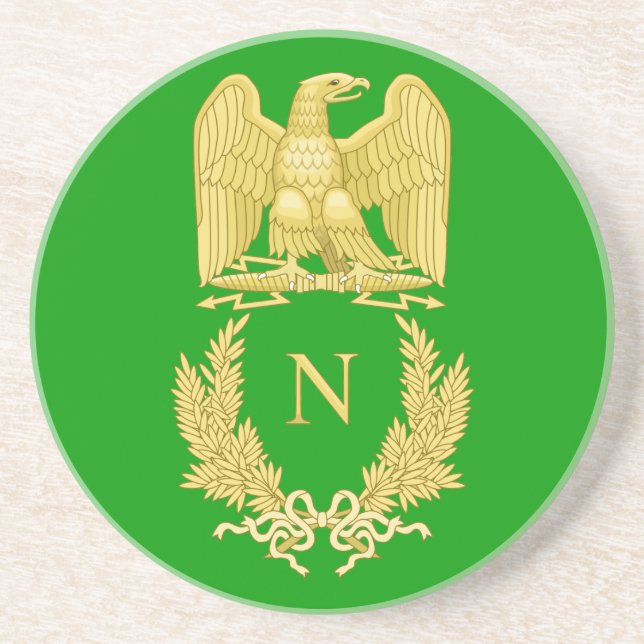 Adler-Emblem-Untersetzer Napoleon I berühmter Sandstein Untersetzer (Vorne)