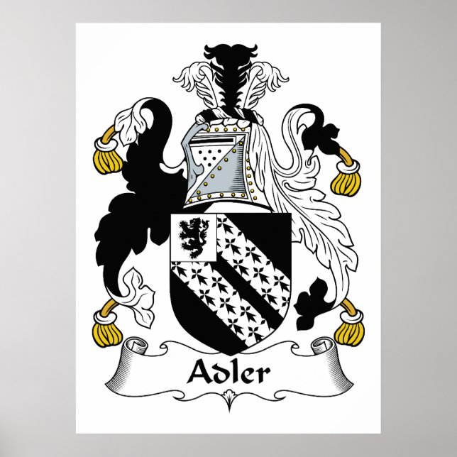 Adler Familienwappen Poster (Vorne)