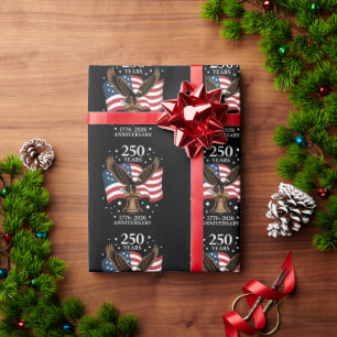 Adler, Flagge, 250 Jahre, Amerika 1776-2026, 250. Geschenkpapier