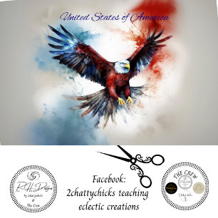 Adler fliegt Vereinigte Staaten von Amerika Decoup Seidenpapier