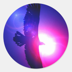 Adler Flüge - Adler Runder Aufkleber