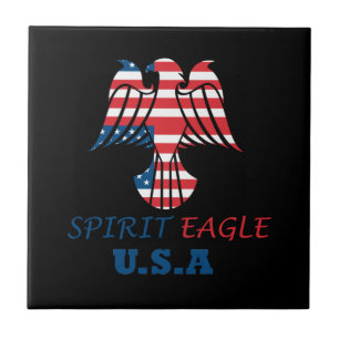 Adler Geist USA-Flagge Fliese