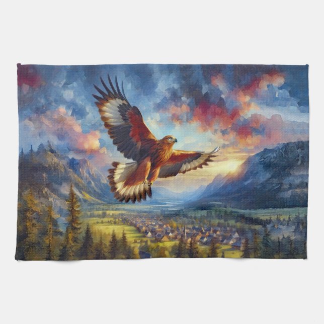 Adler Geschirrtuch (Horizontal)