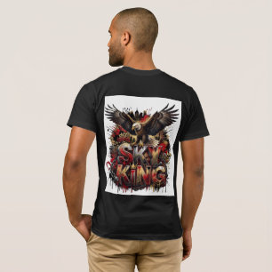 Adler-Grafik-T-Shirt mit wildem Design Dunkle Fa T-Shirt