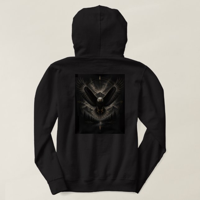 Adler Herren Kapuzenpullover Hoodie (Design Rückseite)