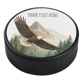 Adler im Flug Eishockey Puck
