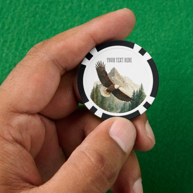 Adler im Flug  Pokerchips (Hand)