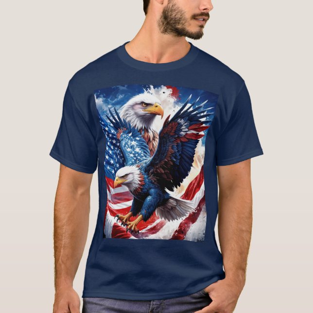 Adler im Flug T-Shirt (Vorderseite)