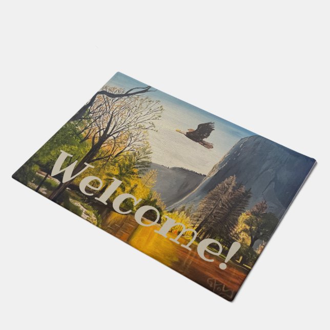 Adler im Yosemite Nationalpark, von Gary Poling Fußmatte (Schrägansicht)