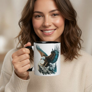 Adler in Aquarell Tasse