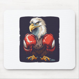 Adler in Boxhandschuhen für eine starke und widers Mousepad