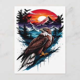 Adler in den Bergen Feiertagspostkarte