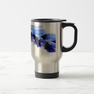 Adler in Flight Blue Color Tasse