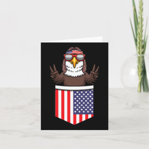Adler in Pocket Patriotic Independence Day 4. Karte