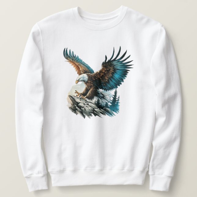 Adler in Wasserfarbe Sweatshirt (Design vorne)