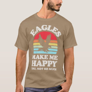 Adler machen mich glücklich, Sunset Retro für Männ T-Shirt