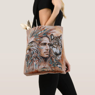 Adler - Mann - Wolf - Aquarellkunst 1 - Fanspass