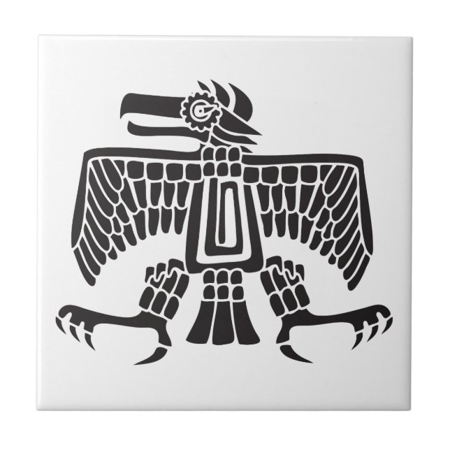 Adler, mexikanische Hieroglyph(Maya) Fliese (Vorderseite)