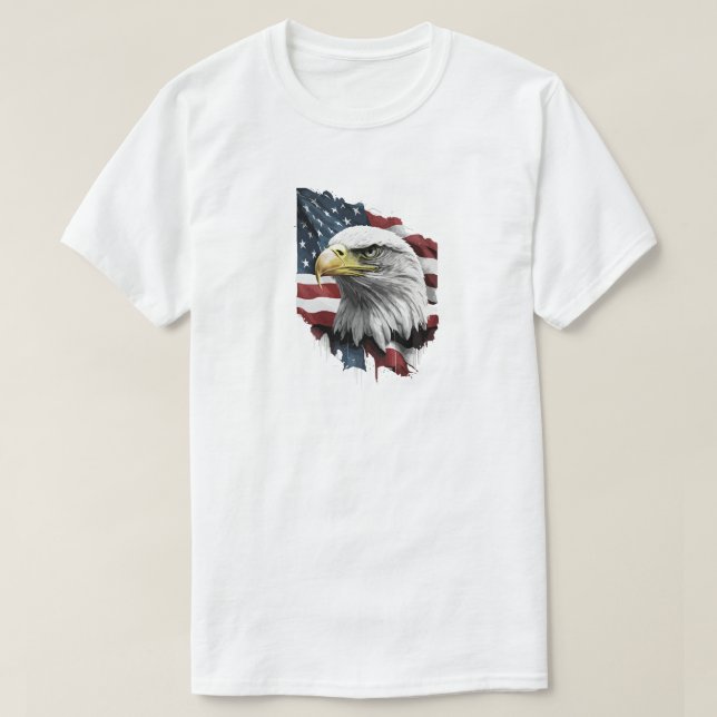 Adler mit amerikanischem T - Shirt (Design vorne)