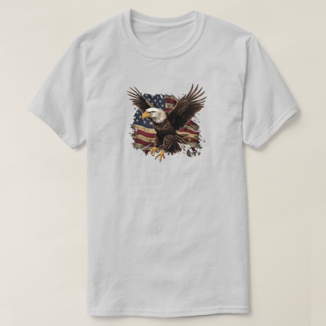 Adler mit amerikanischem T - Shirt (Design vorne)
