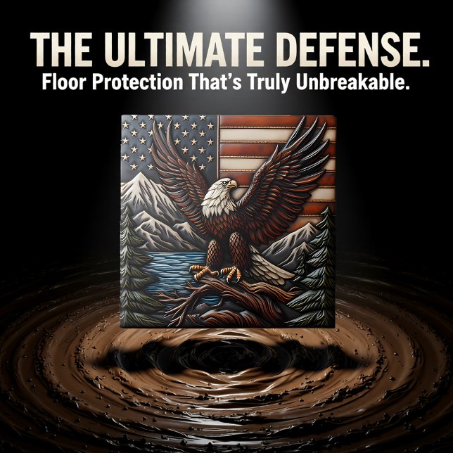 Adler mit amerikanischer Flagge und Bergen Fliese (Von Creator hochgeladen)