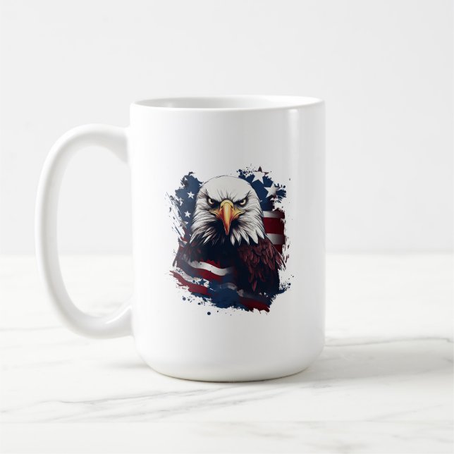 Adler mit amerikanischer Tasse (Links)