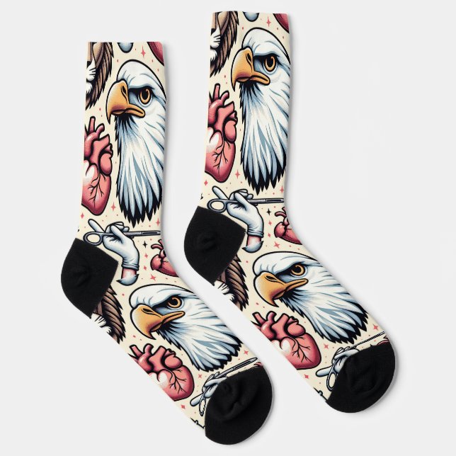 Adler Mit Augen, Lion-Hearted Chirurg Socken (Rechts)