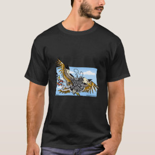 Adler mit Motor Motorized Bird Wildlife Patrioti T-Shirt