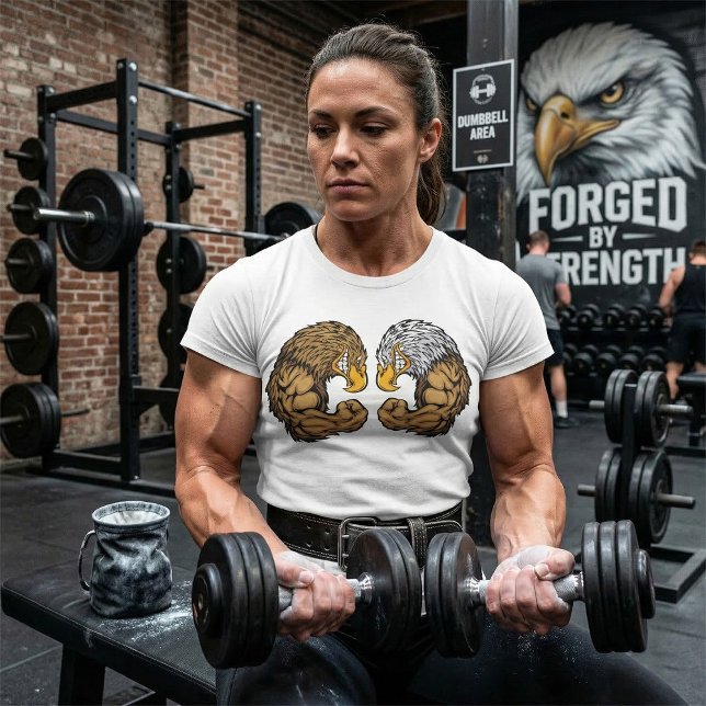 Adler mit Muskeln T-Shirt (Von Creator hochgeladen)