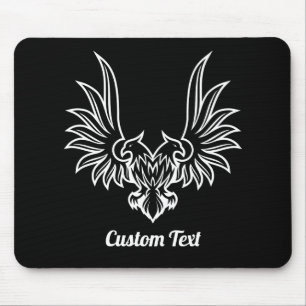 Adler mit zwei Häusern Mausknöpfe Mousepad