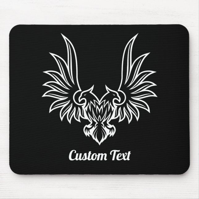 Adler mit zwei Häusern Mausknöpfe Mousepad (Vorne)
