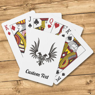 Adler mit zwei Köpfen, die Karten spielen Spielkarten