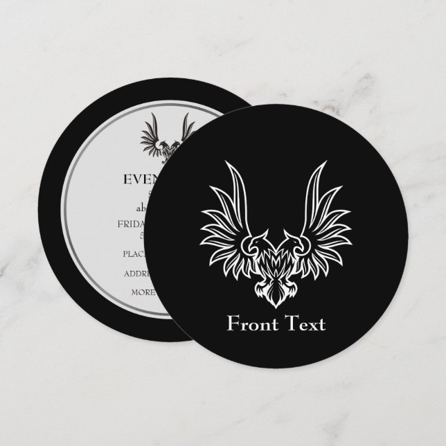 Adler mit zwei Köpfen Einladung (Vorne/Hinten)