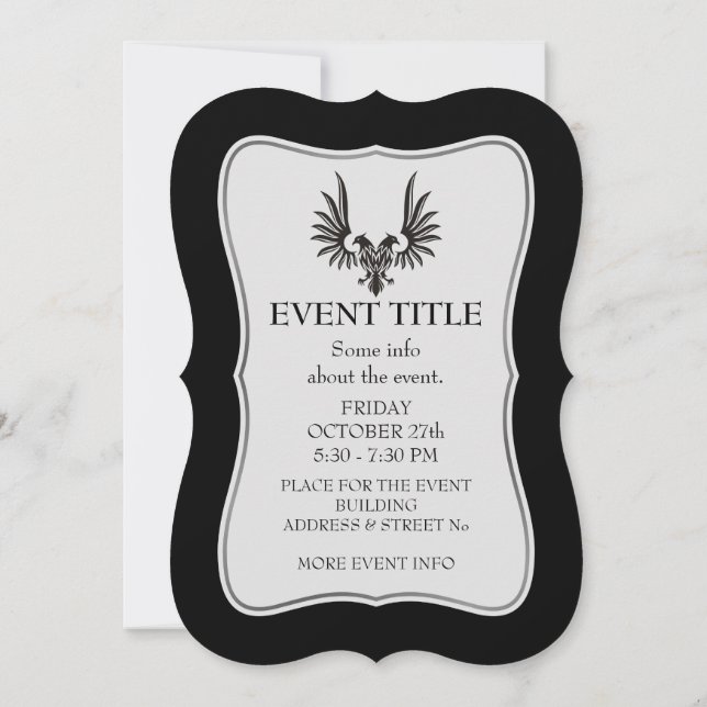 Adler mit zwei Köpfen Einladung (Rückseite)