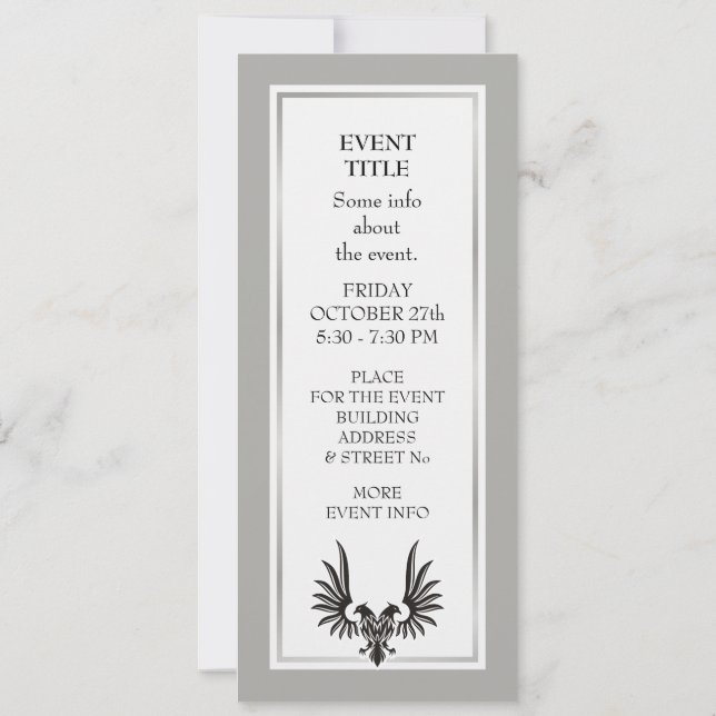 Adler mit zwei Köpfen Einladung (Rückseite)