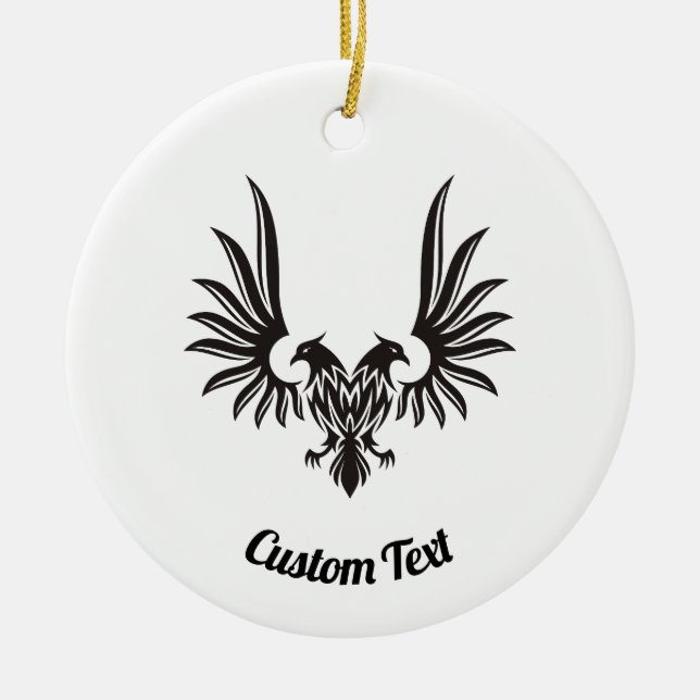 Adler mit zwei Köpfen Keramik Ornament (Vorne)