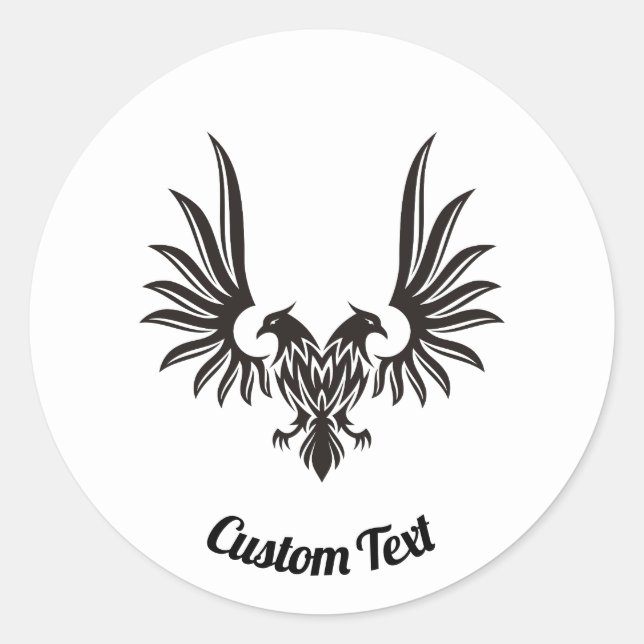 Adler mit zwei Köpfen rund Aufkleber (Vorderseite)