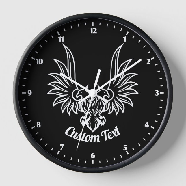 Adler mit zwei Köpfen Wall Uhr (Vorderseite)