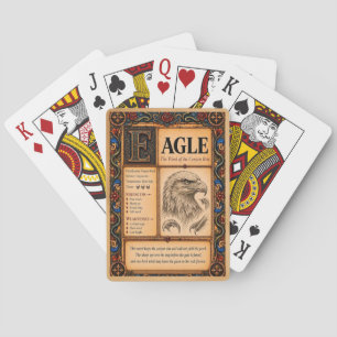 Adler, mittelalterliche Bestiarien-Kunst Spielkarten