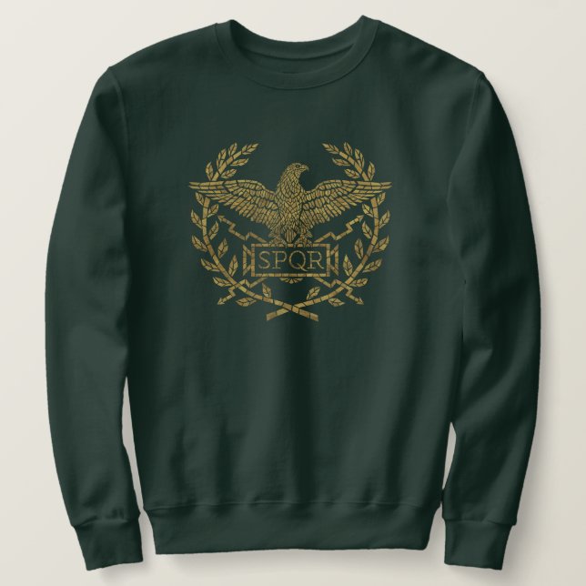 Adler-Mosaik-Emblem des Römischen Reiches Sweatshirt (Design vorne)