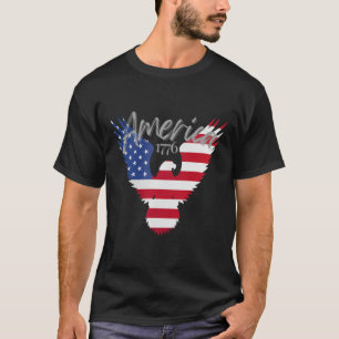 Adler of America1776 Patriotische Flagge der USA 4 T-Shirt