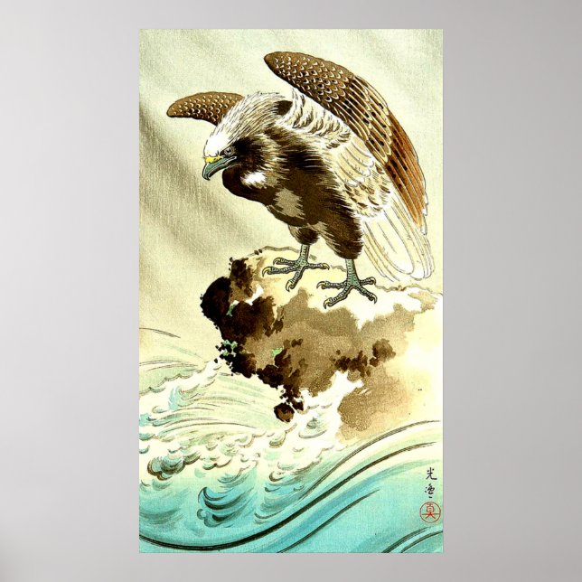 Adler over Waves Tsuchiya Koitsu 1930s Poster (Vorne)