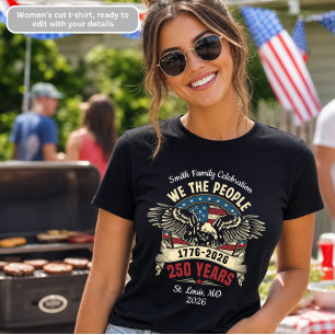 Adler Patriotisch 250. Jubiläum Amerika Damen Tri-Blend Shirt
