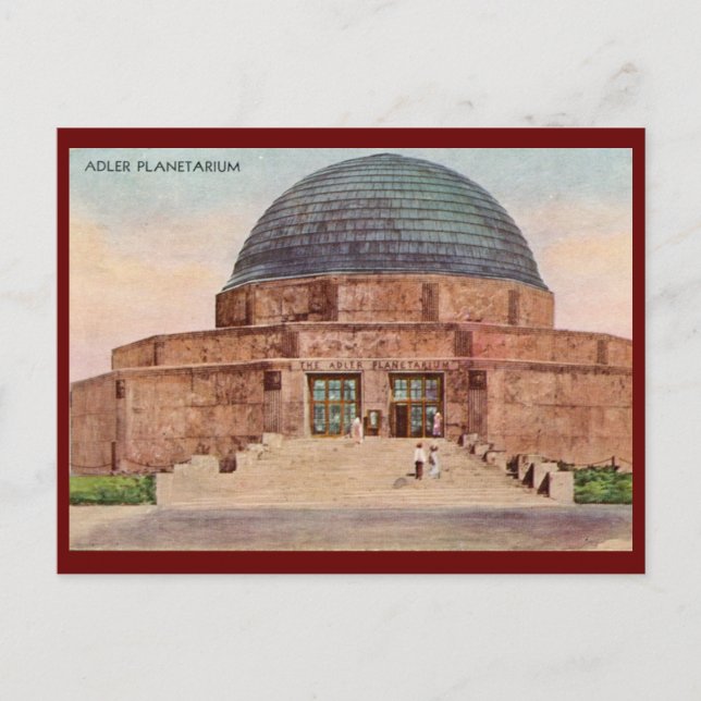 Adler Planetarium, Chicago 1933 Vintag Postkarte (Vorderseite)