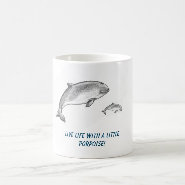 Adler Porpoise Vater mit Kalb Kaffeetasse (Mittel)