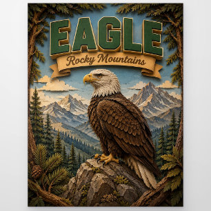 Adler Rocky Mountains POPCUT Postkarte