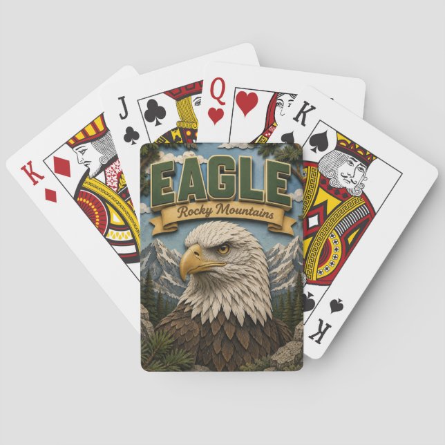 Adler Rocky Mountains POPCUT Spielkarten (Rückseite)