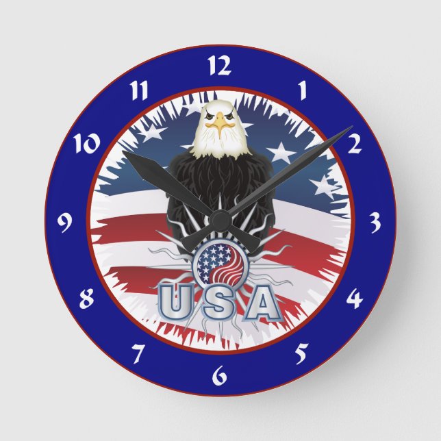 Adler Runde Wanduhr (Vorderseite)