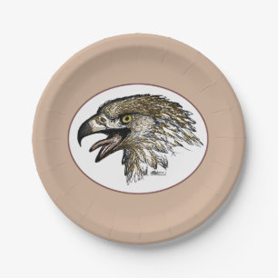 Adler schreit pappteller